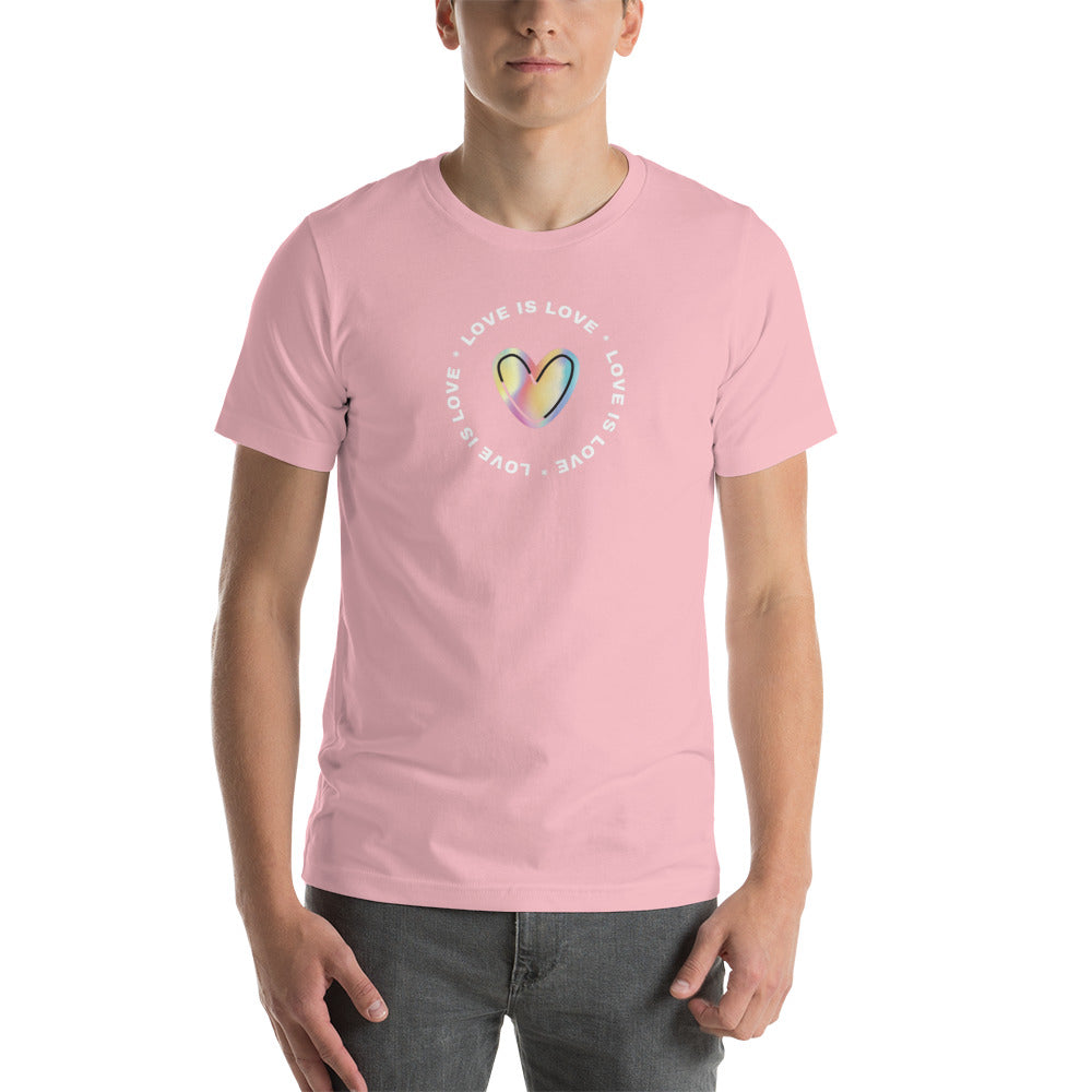 Love is Love LGBTQ+ rainbow equality Short-Sleeve Unisex T-Shirt