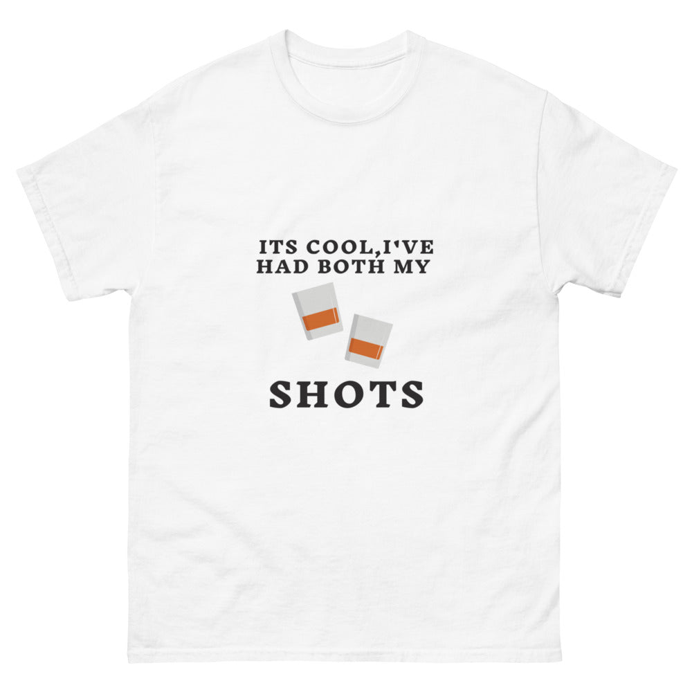 Men's heavyweight tee COVID vaccine funny whiskey whisky it's cool  I've had both my shots