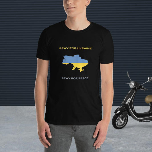 Pray for Ukraine Dark Short-Sleeve Unisex T-Shirt