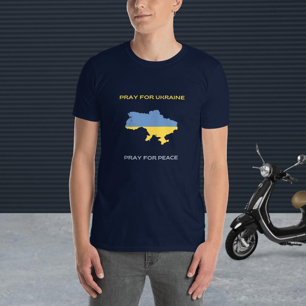 Pray for Ukraine Dark Short-Sleeve Unisex T-Shirt