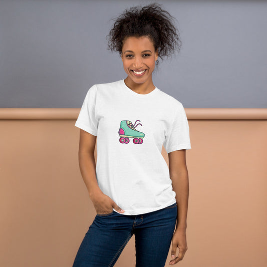 Unisex T-Shirt Retro Rollerskate Roller Rink