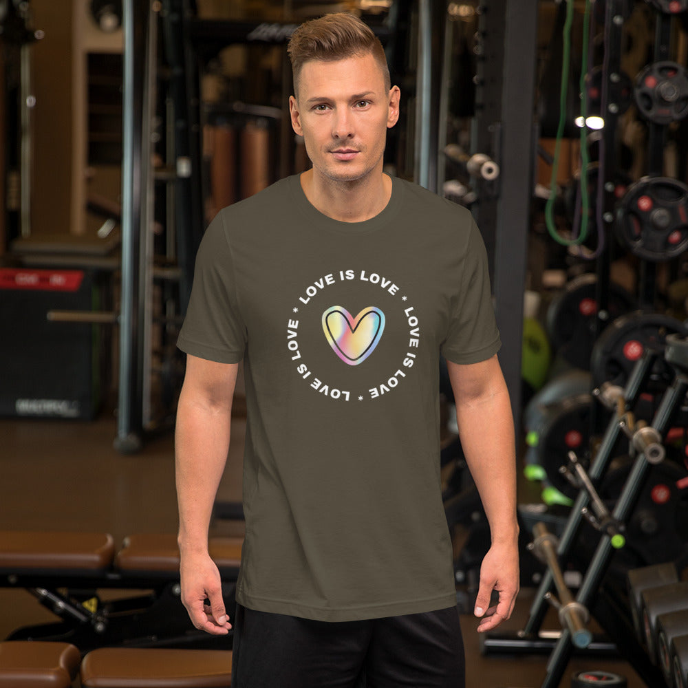 Short-Sleeve Unisex T-Shirt Love is Love Equality LGBTQ+