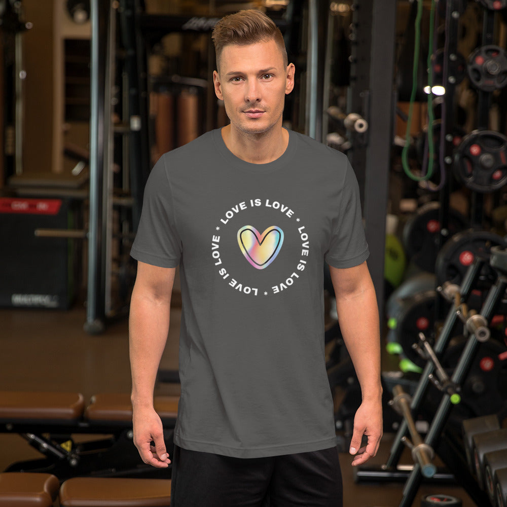 Short-Sleeve Unisex T-Shirt Love is Love Equality LGBTQ+