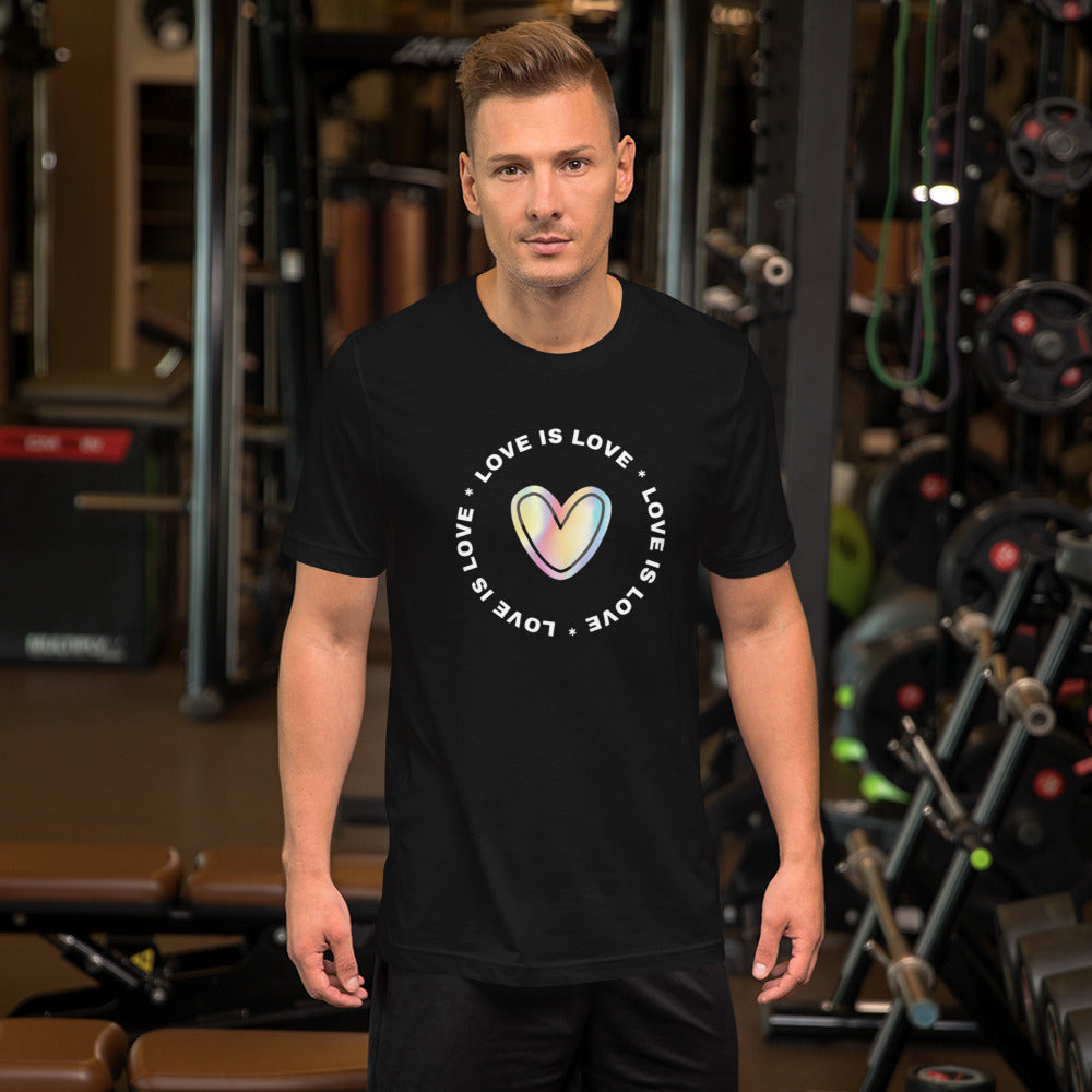 Short-Sleeve Unisex T-Shirt Love is Love Equality LGBTQ+