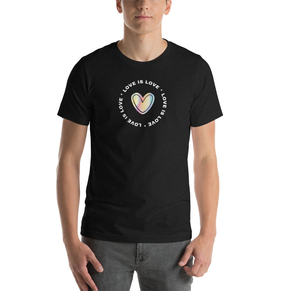 Love is Love LGBTQ+ rainbow equality Short-Sleeve Unisex T-Shirt