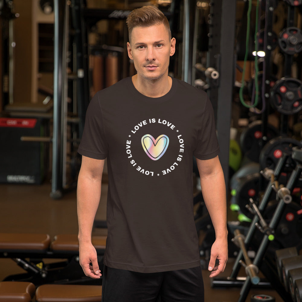 Short-Sleeve Unisex T-Shirt Love is Love Equality LGBTQ+