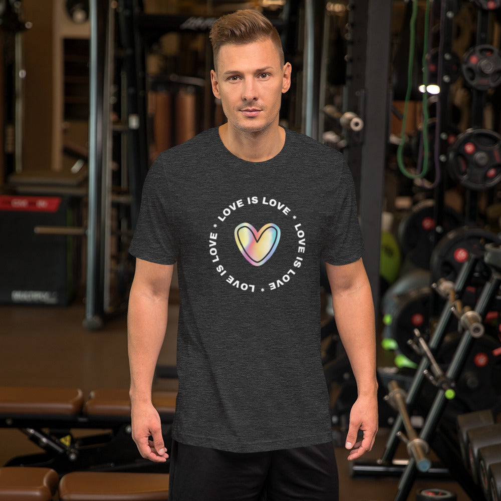 Short-Sleeve Unisex T-Shirt Love is Love Equality LGBTQ+