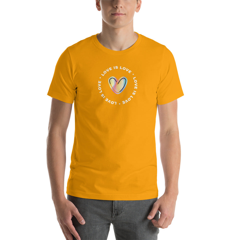 Love is Love LGBTQ+ rainbow equality Short-Sleeve Unisex T-Shirt