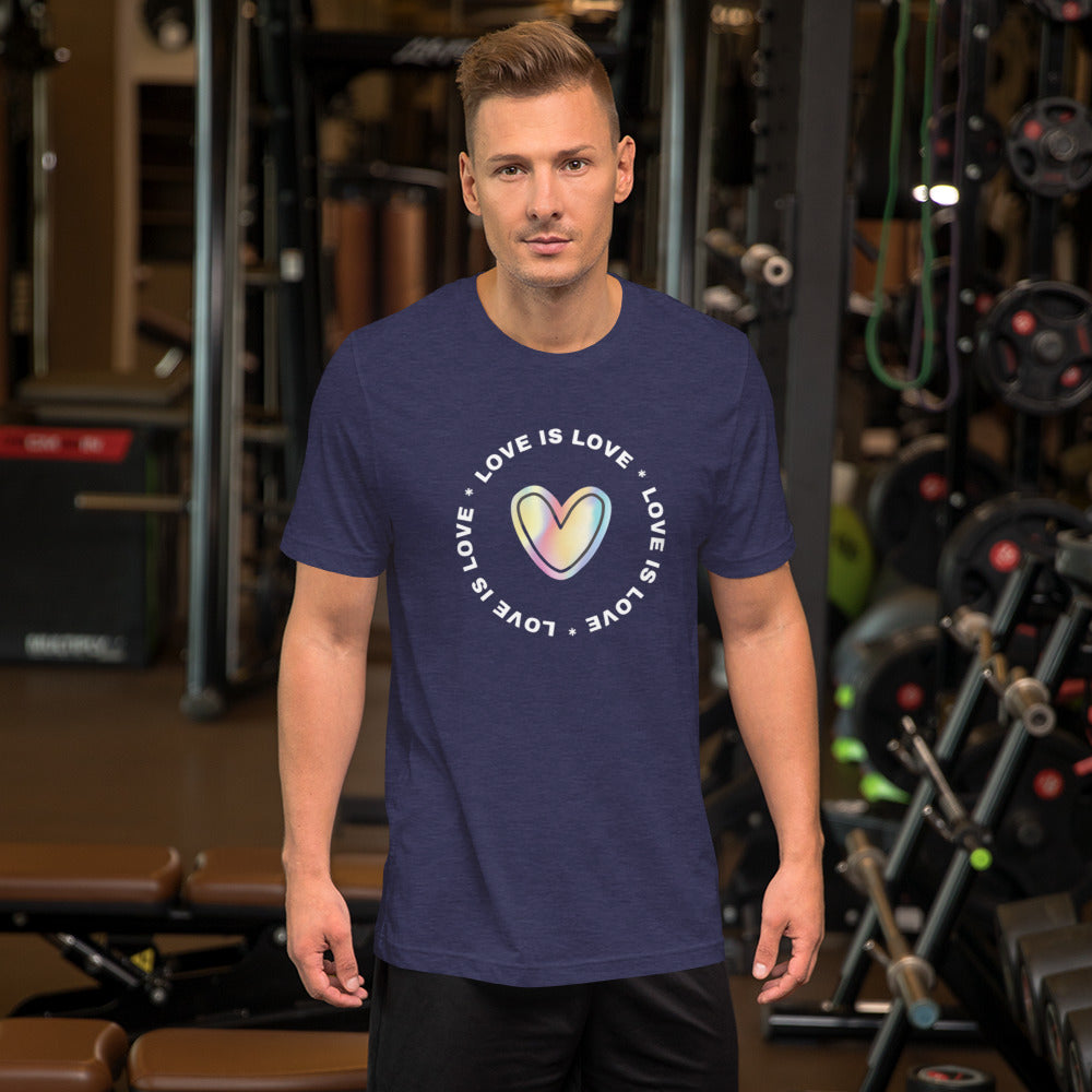 Short-Sleeve Unisex T-Shirt Love is Love Equality LGBTQ+