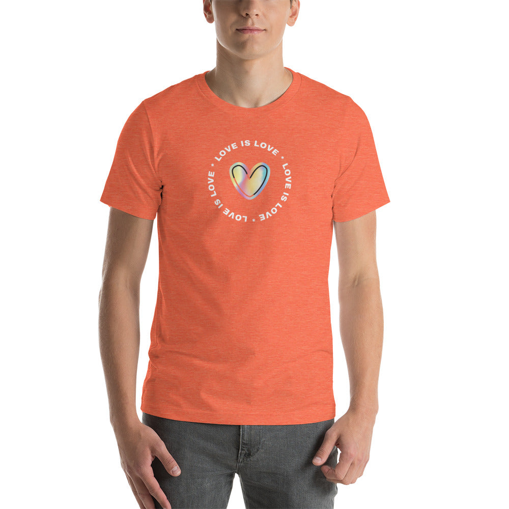 Love is Love LGBTQ+ rainbow equality Short-Sleeve Unisex T-Shirt
