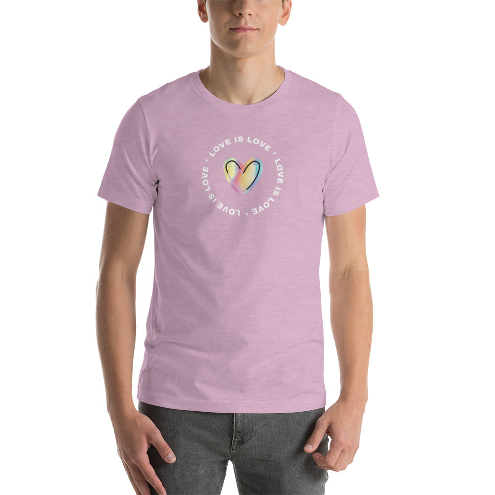 Love is Love LGBTQ+ rainbow equality Short-Sleeve Unisex T-Shirt