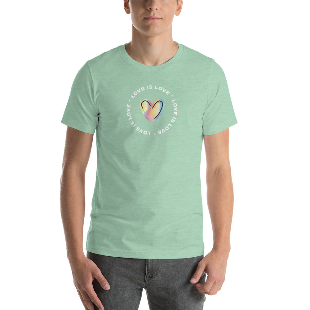 Love is Love LGBTQ+ rainbow equality Short-Sleeve Unisex T-Shirt