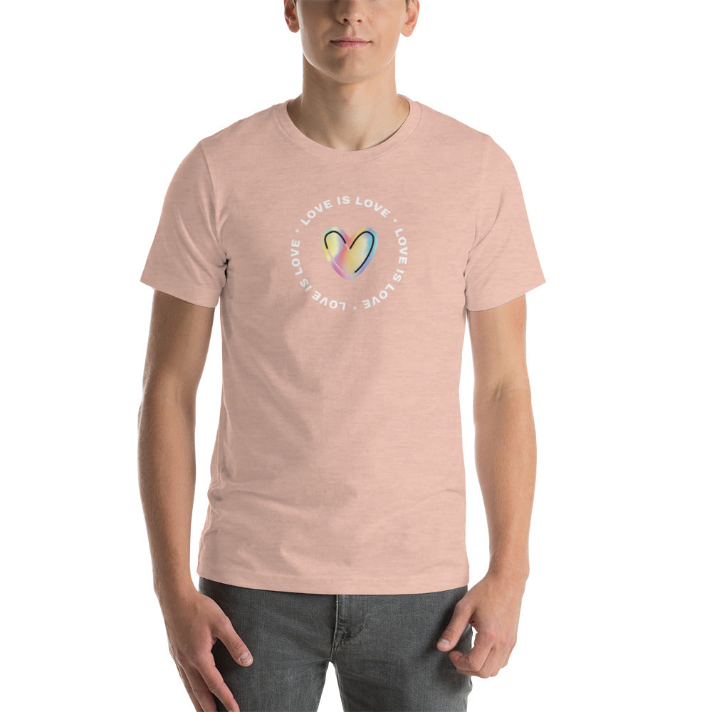 Love is Love LGBTQ+ rainbow equality Short-Sleeve Unisex T-Shirt
