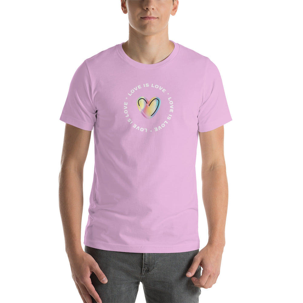 Love is Love LGBTQ+ rainbow equality Short-Sleeve Unisex T-Shirt
