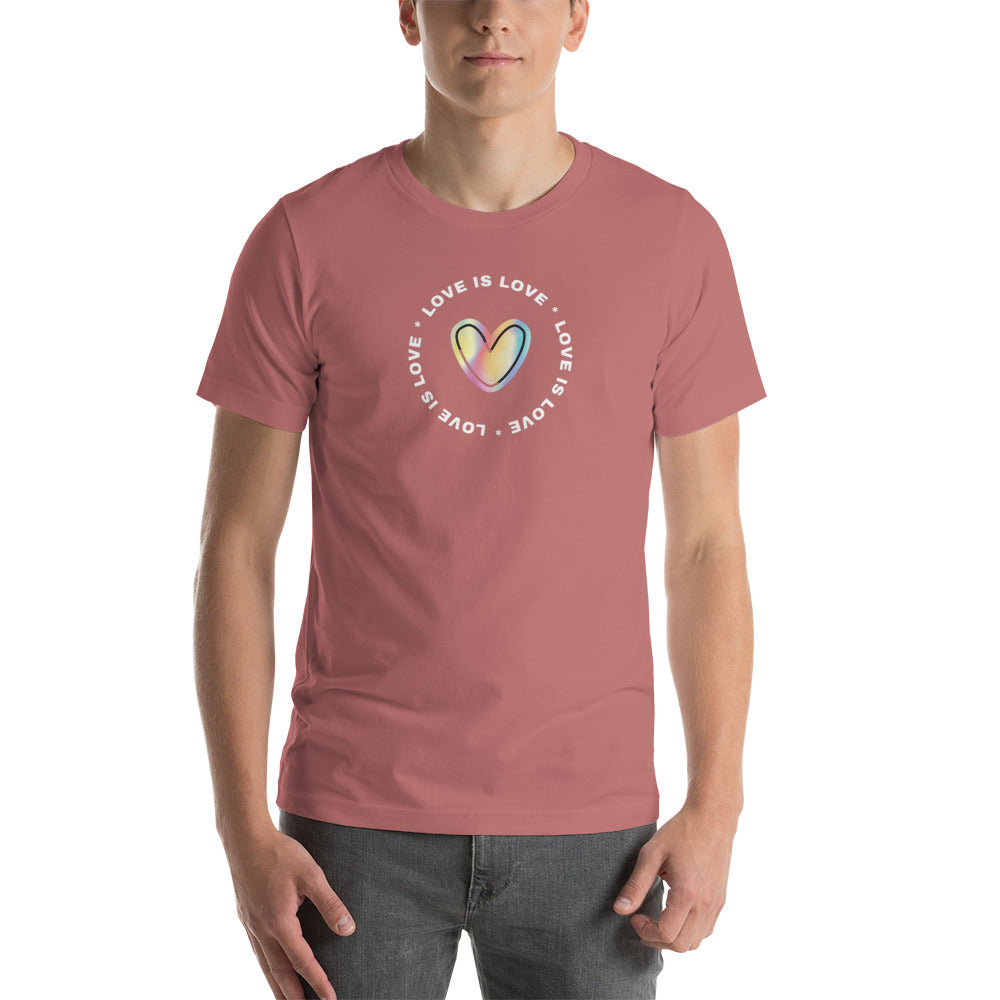 Love is Love LGBTQ+ rainbow equality Short-Sleeve Unisex T-Shirt