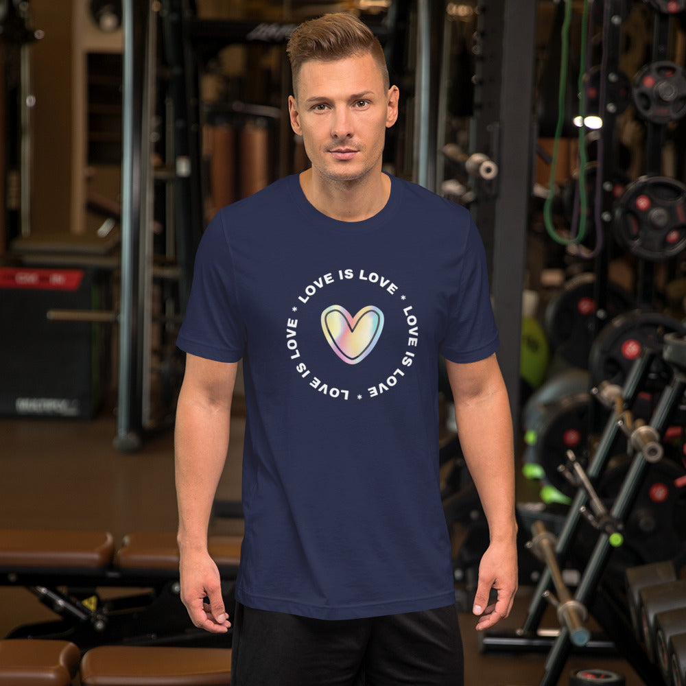 Short-Sleeve Unisex T-Shirt Love is Love Equality LGBTQ+