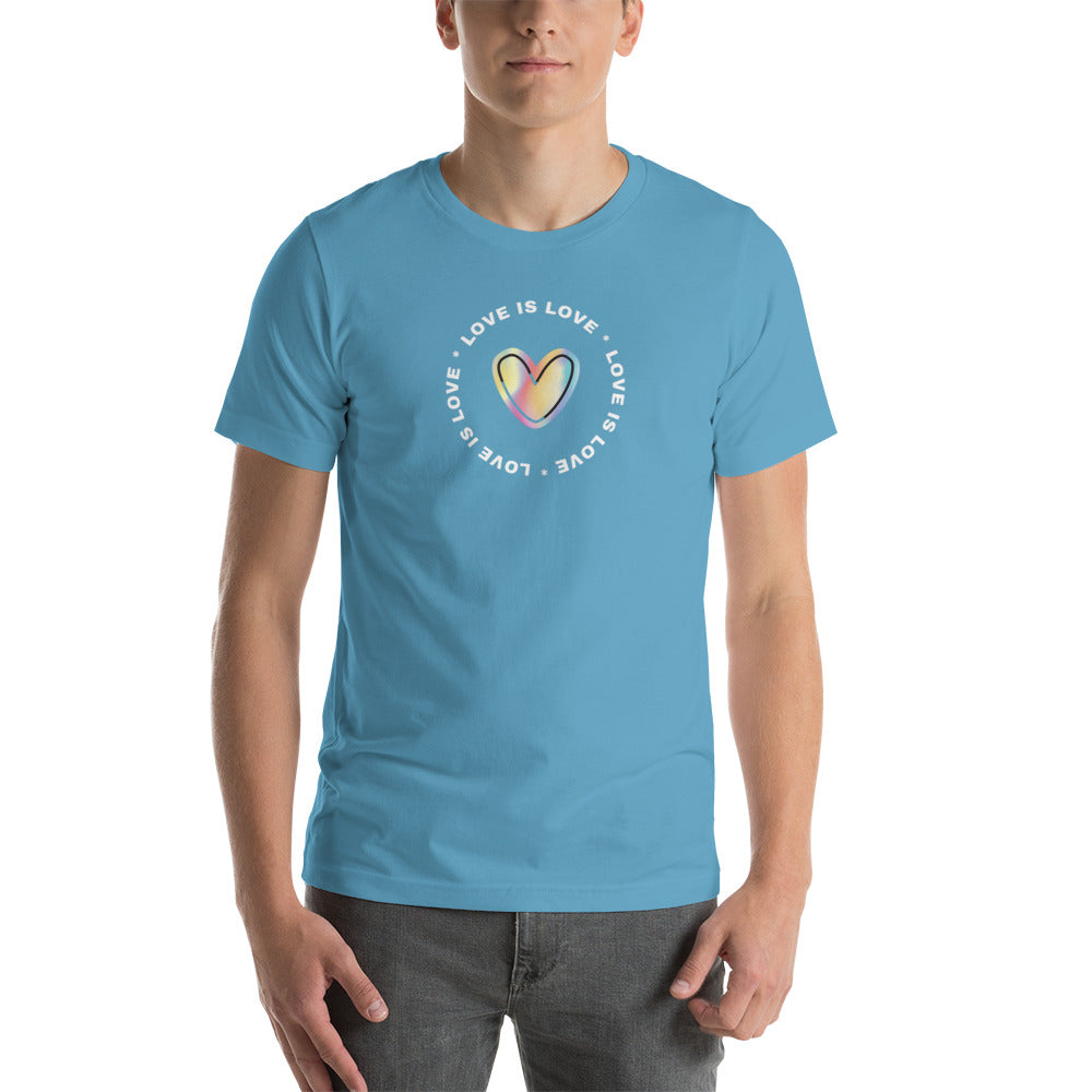 Love is Love LGBTQ+ rainbow equality Short-Sleeve Unisex T-Shirt