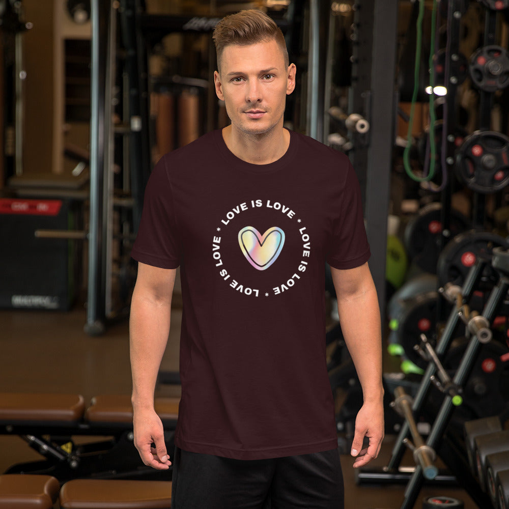Short-Sleeve Unisex T-Shirt Love is Love Equality LGBTQ+