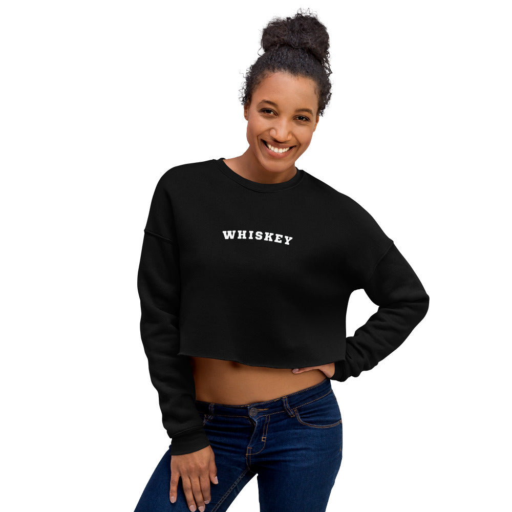 Women's Cropped Sweatshirt whiskey Whisky logo