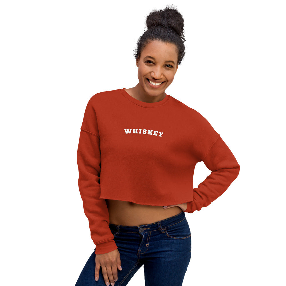 Women's Cropped Sweatshirt whiskey Whisky logo
