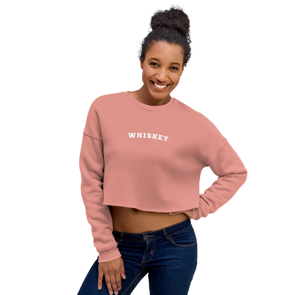 Women's Cropped Sweatshirt whiskey Whisky logo