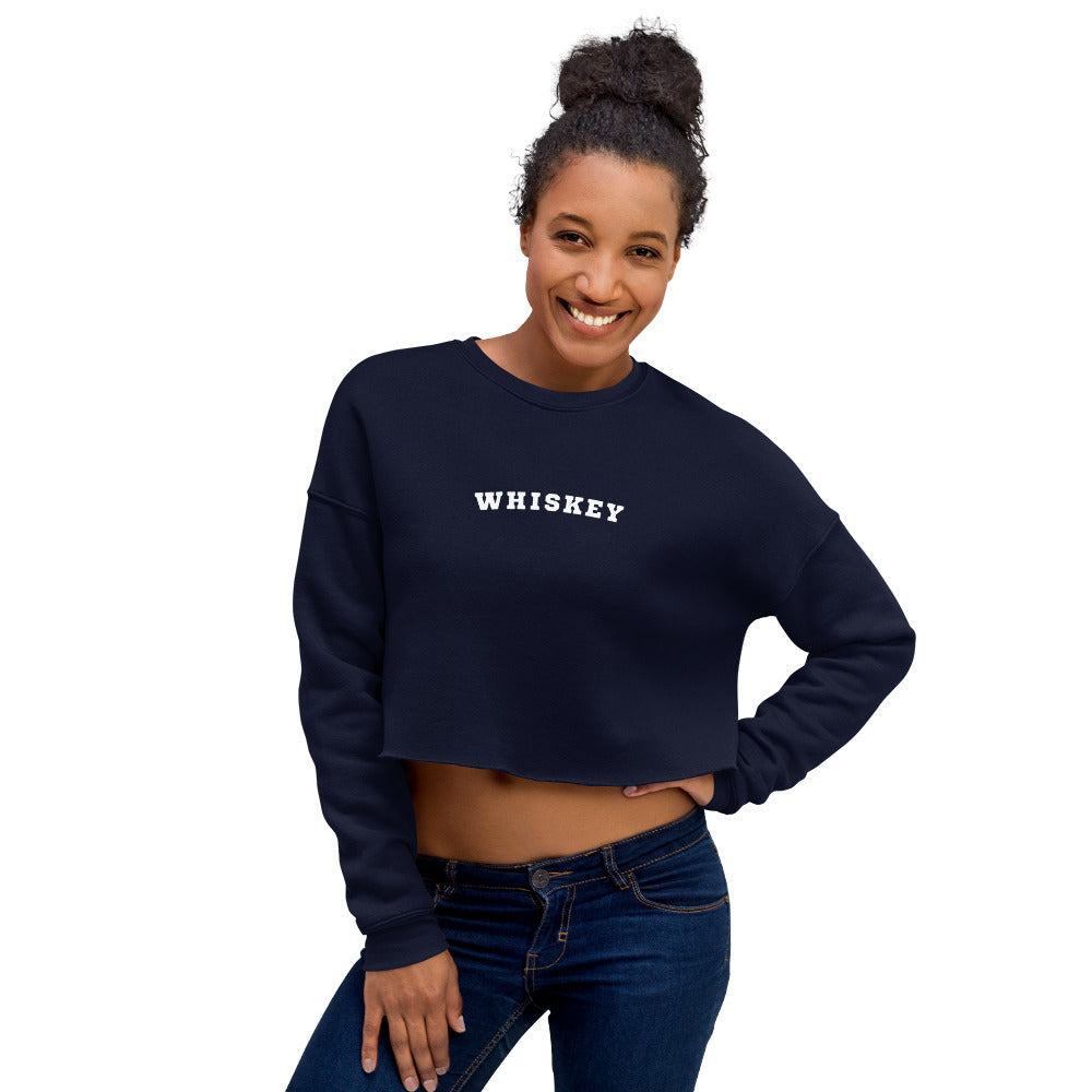 Women's Cropped Sweatshirt whiskey Whisky logo