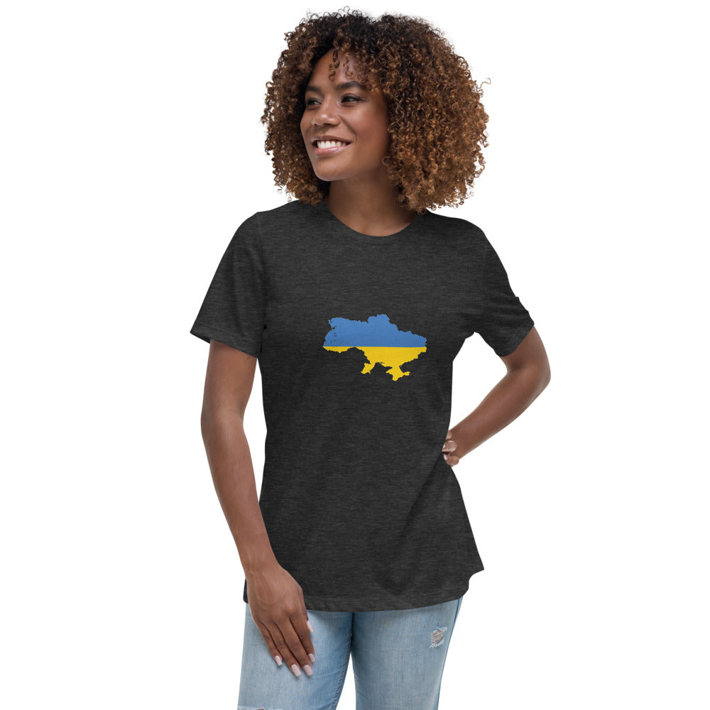Women's Relaxed T-Shirt Ukraine flag Country