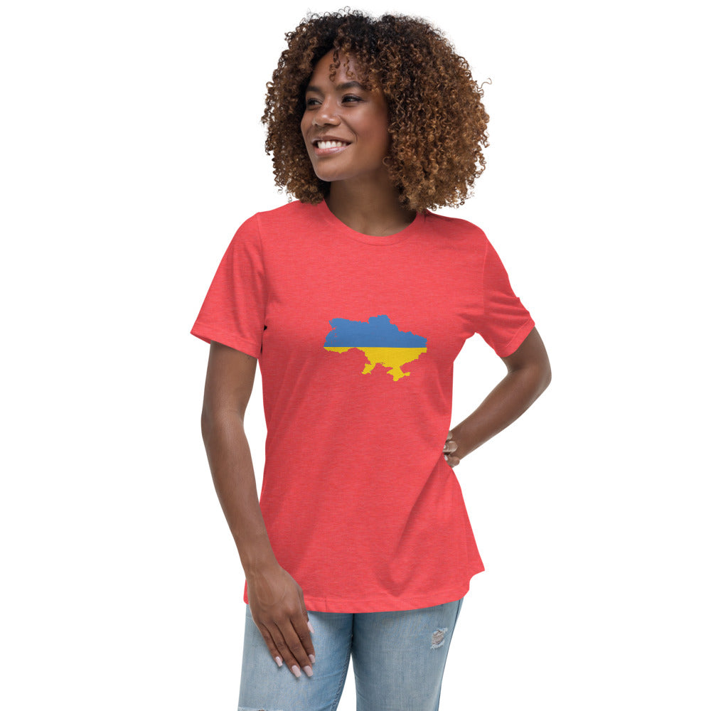 Women's Relaxed T-Shirt Ukraine flag Country
