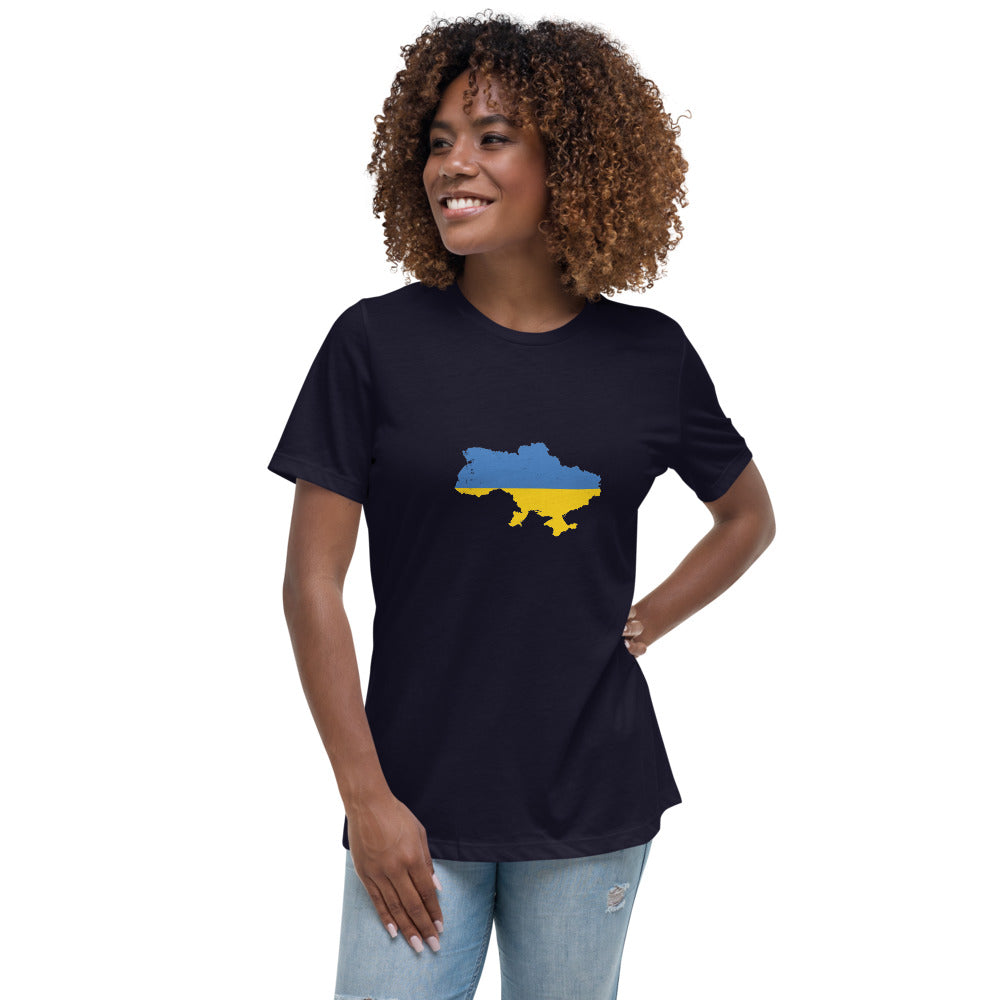 Women's Relaxed T-Shirt Ukraine flag Country