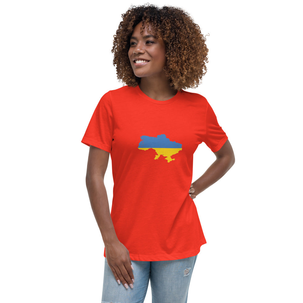 Women's Relaxed T-Shirt Ukraine flag Country